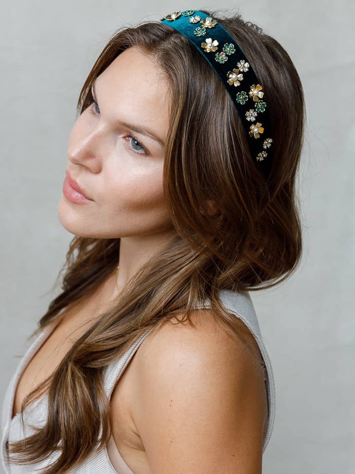 SERRE-TÊTE EN VELOURS DORÉ pour la vente par limlim