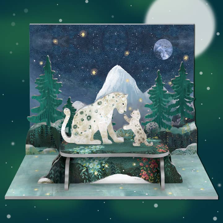 Snow Leopards 3D Pop & Slot Scene - POP 091 for wholesale by Roger La Borde