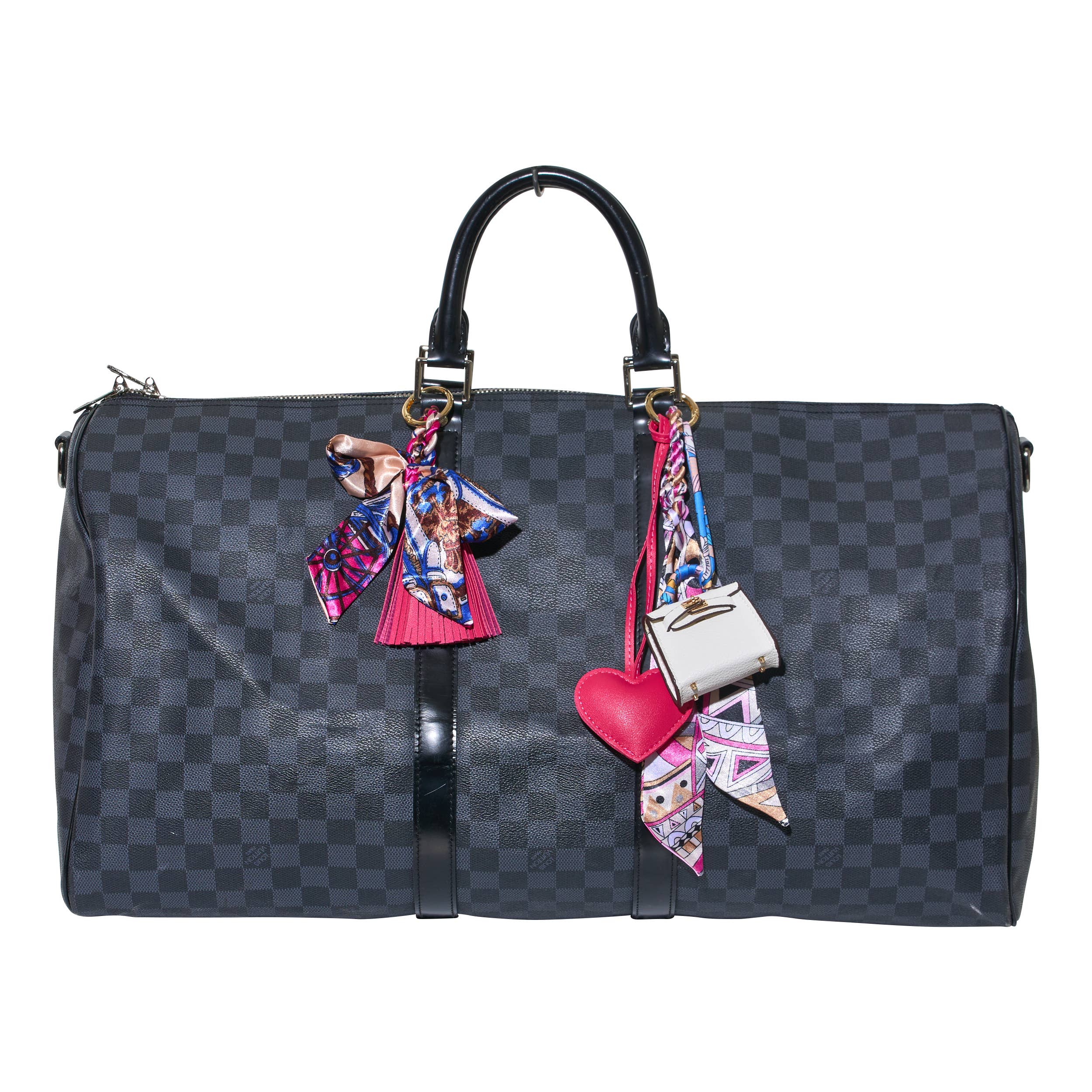 Malibu Sugar - Wholesale Purse/Bag Accessory - Women's - Faux Leather Tassel w/ Scarf Bag Charm3