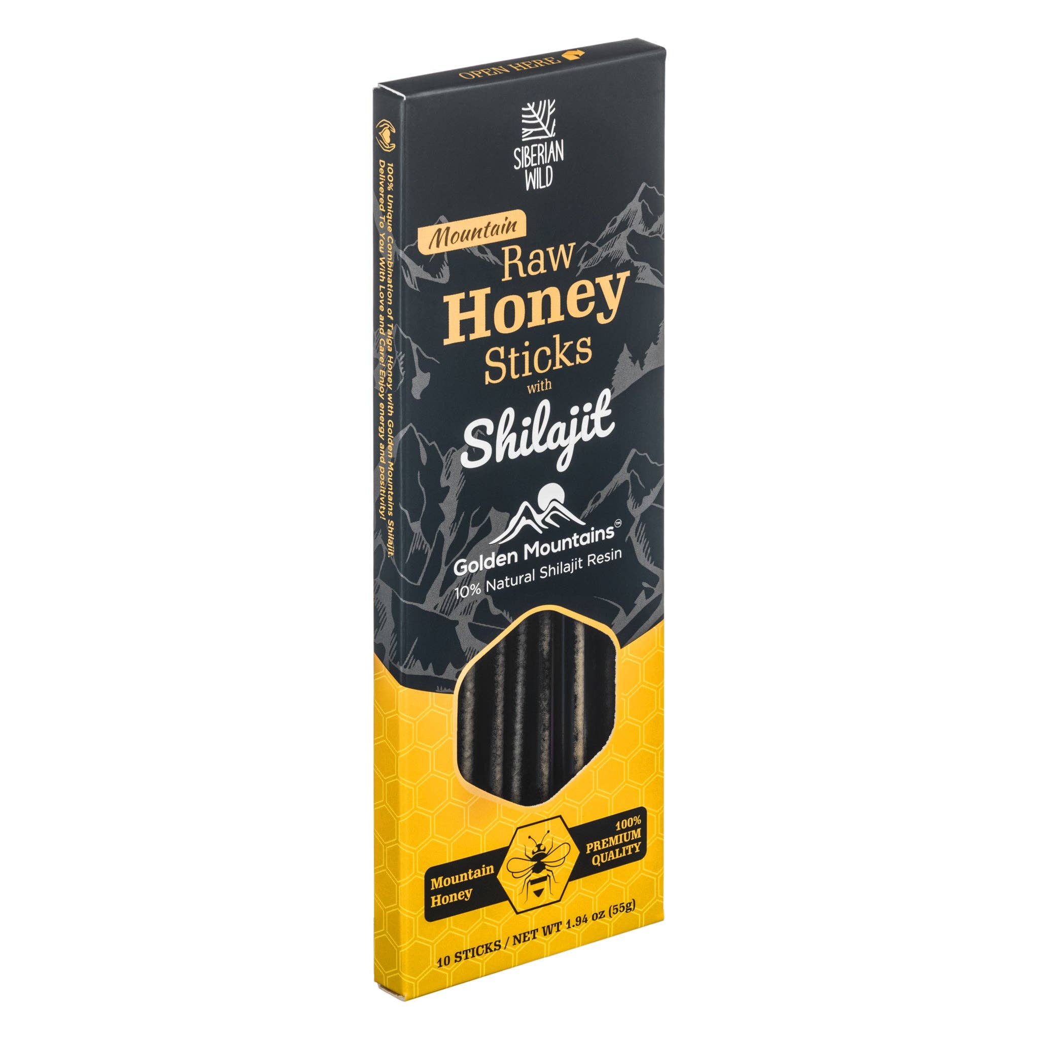 SiberianGreen - Wholesale Healing Salve/Balm/Cream - 12% Shilajit Honey Sticks - 10-Pack Natural Immune and Energy Restorers3