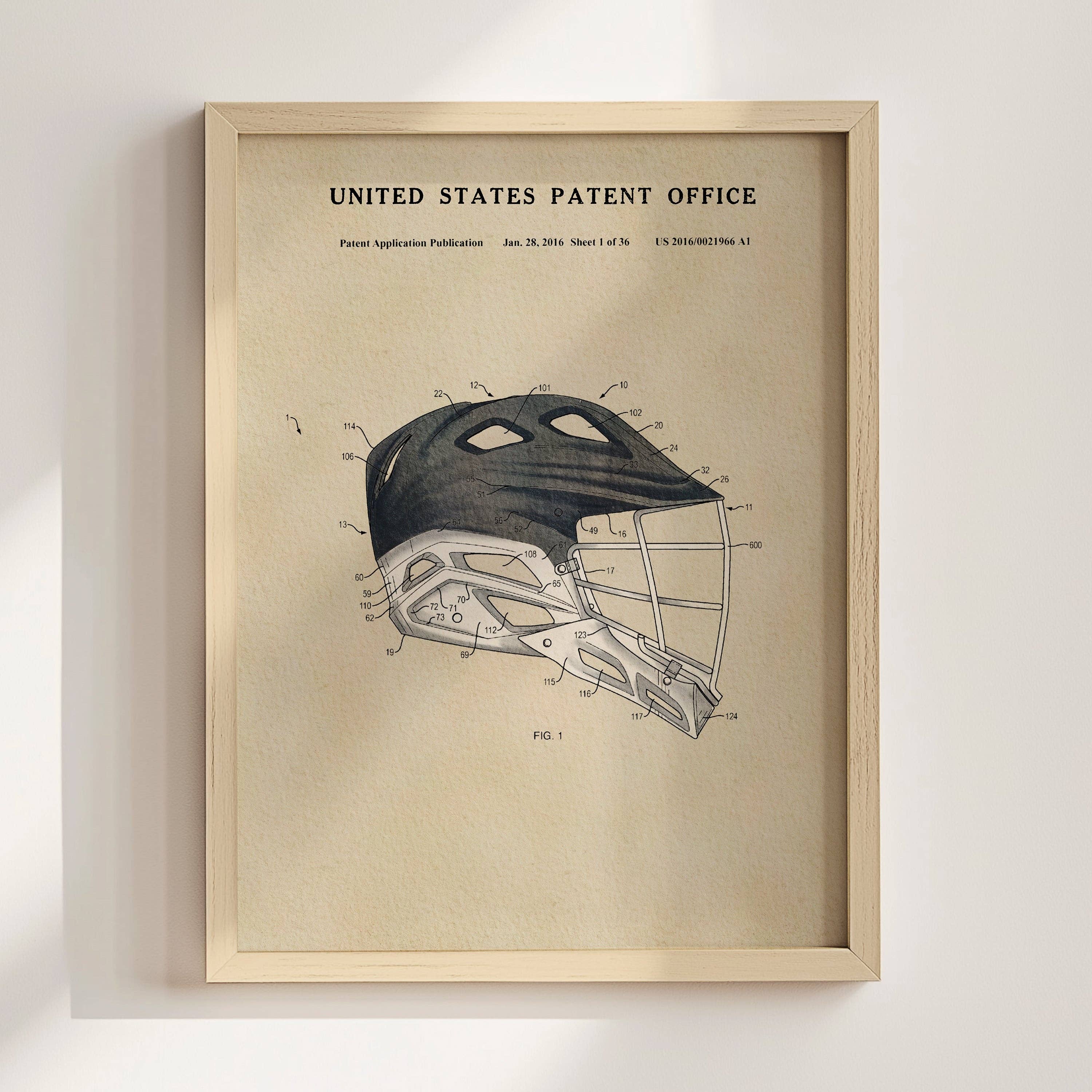 Timeless Patents - Wholesale Kunstprint - Lacrossehelm3