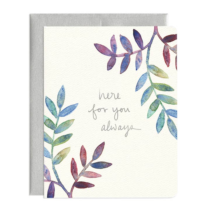 Here For You Leaves Card for wholesale by Gotamago