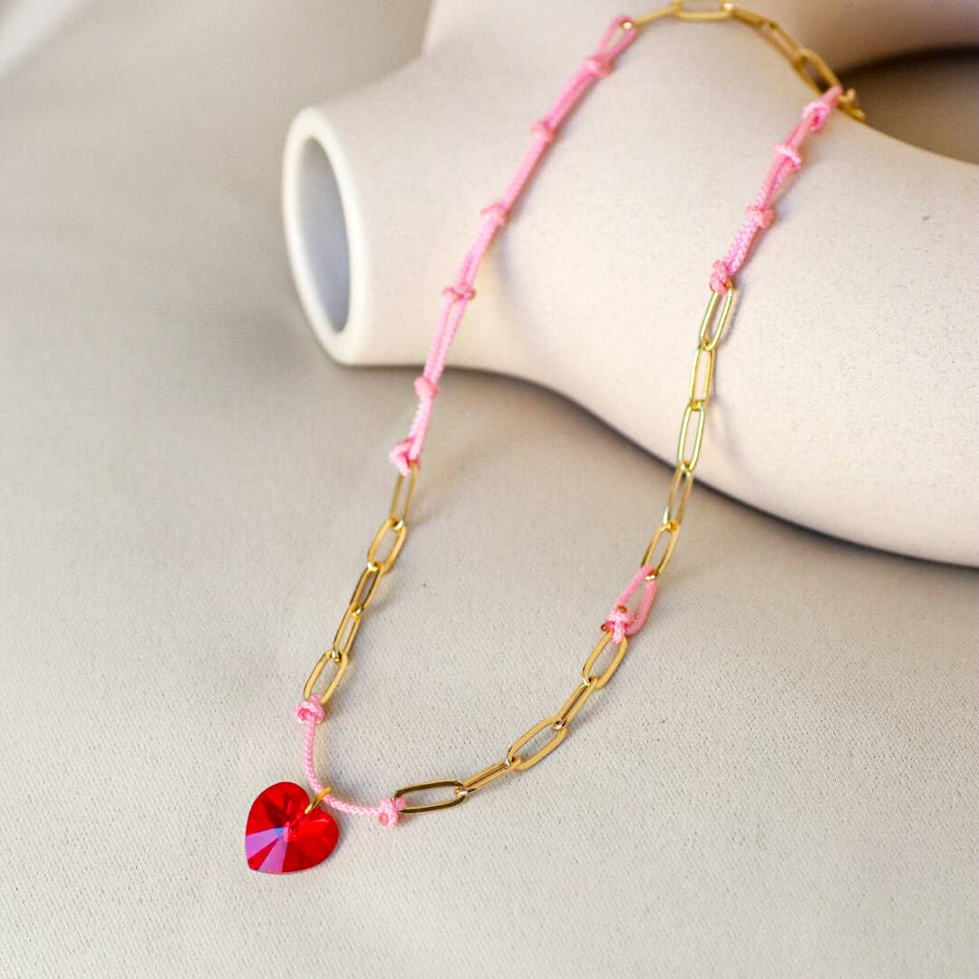 ADORE - Wholesale Pendant/Charm Necklace - Heart Necklace, Red Swarovski Pendant Necklace6