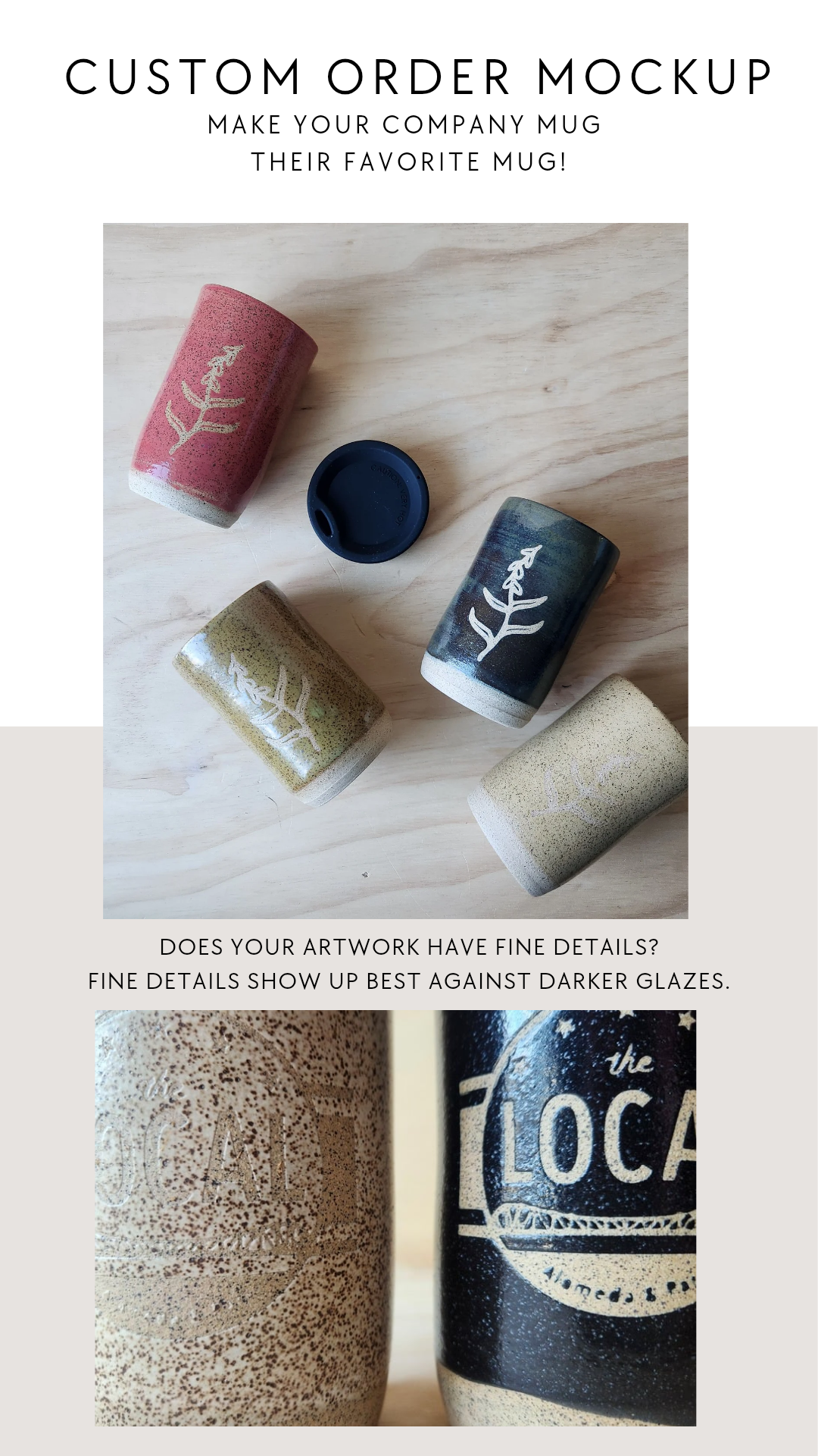 Tactile Earth – Großhandel Thermotasse/-becher – Keramik-Reisebecher mit individuellem Firmenlogo – wählbare Glasur3