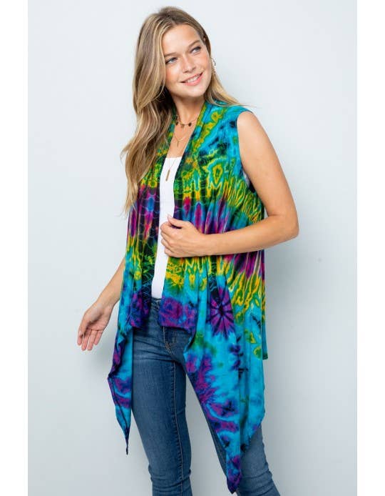 Kathmandu Imports - Vente Veste sans manches – femme - Veste Tie-Dye (TH-397)3