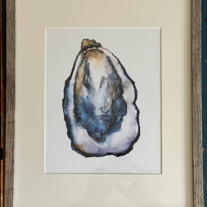 Melissa Dayton Art and Design - Wholesale Art Print - Oyster Fine Art Prints- set 6-framed10