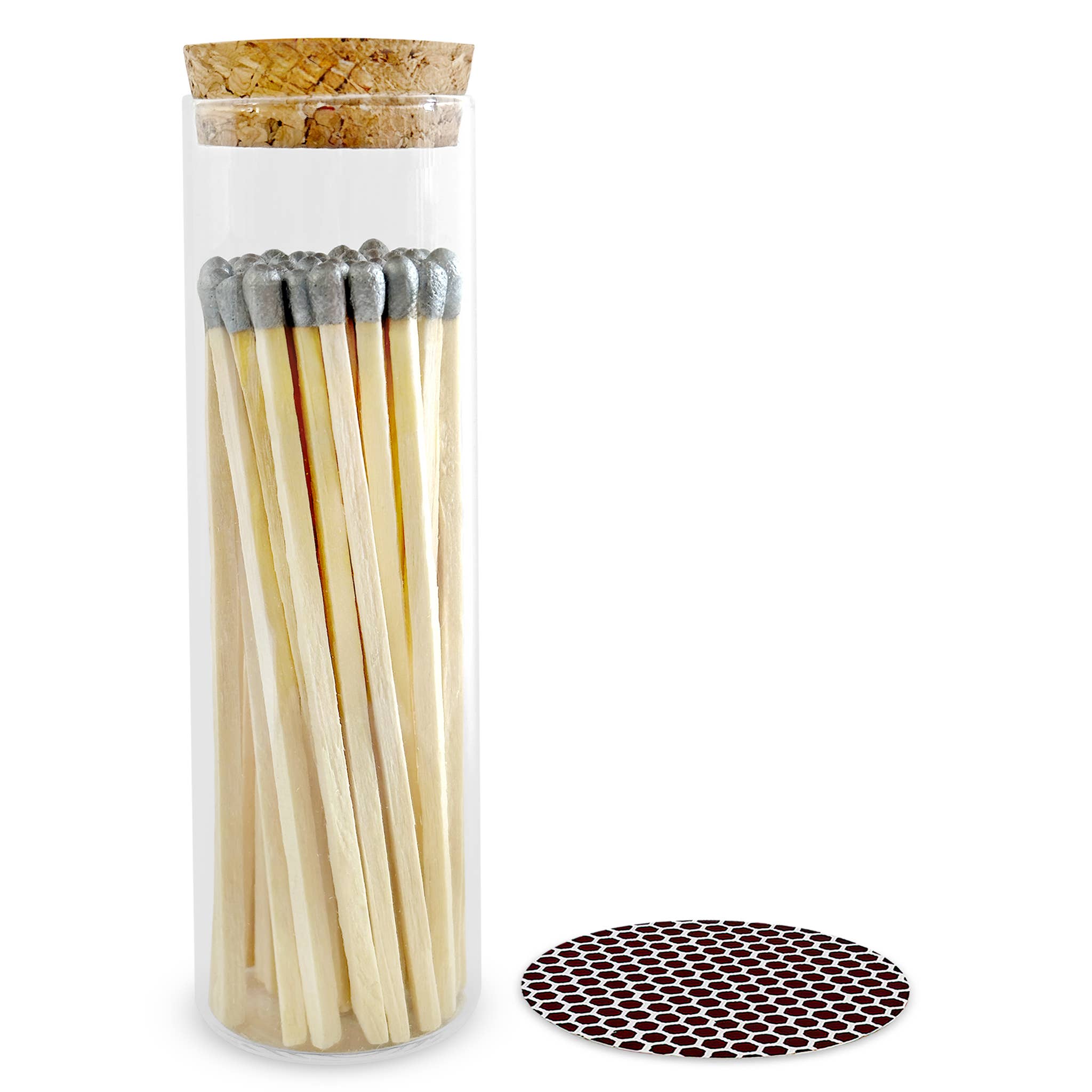 Thankful Greetings - Wholesale Matches - 4" Matches in Chic Cork Top Jar - Colors of Your Choice38
