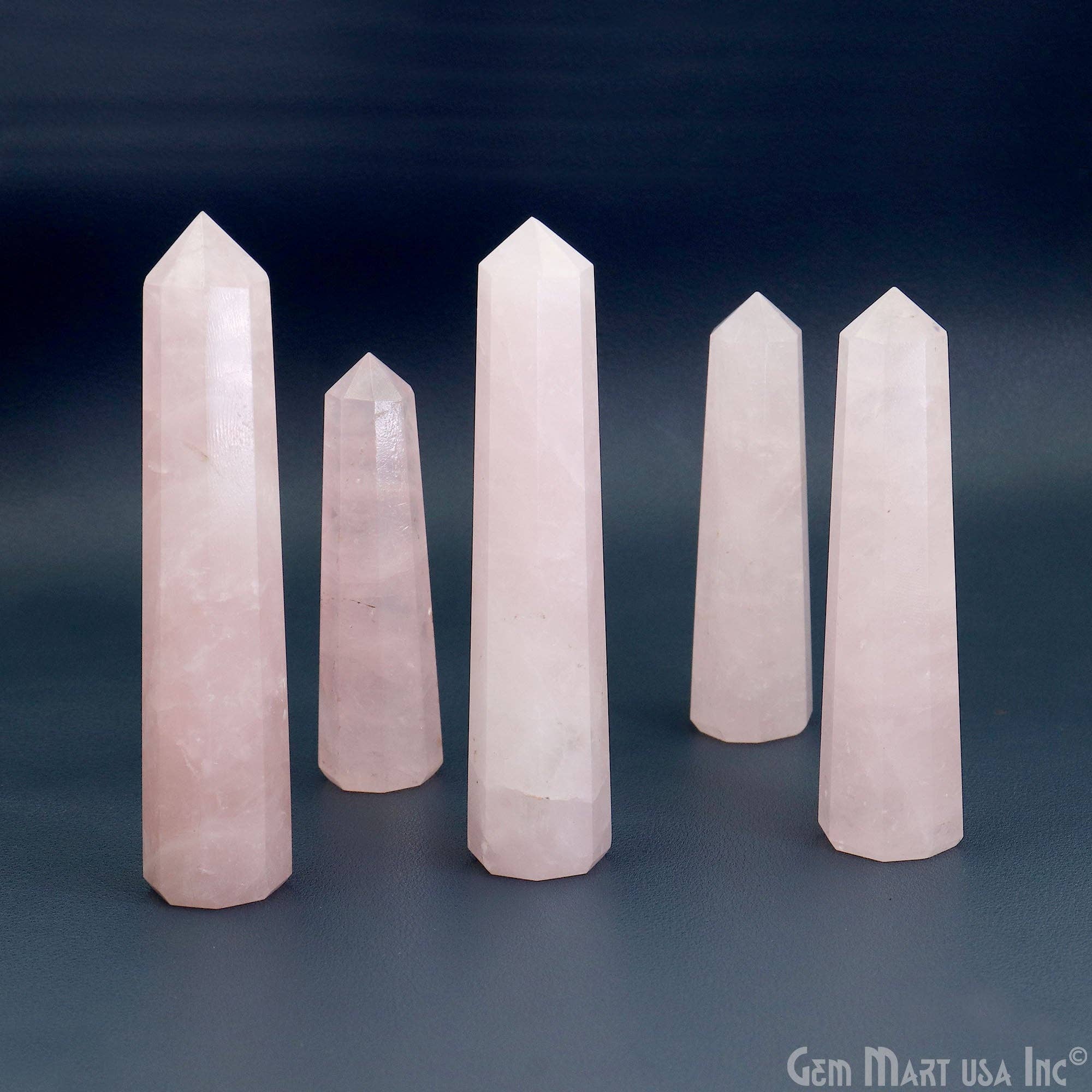 GemMartUSA - Vente Pierre et cristal de spiritualité - Tour de cristal géante en quartz rose, 2 à 3 pouces11