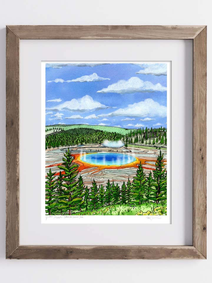 Grand Prismatic Bordered Print- Archival Matte Paper- Hand Titled and Signed for wholesale by Heidi Garner Studio