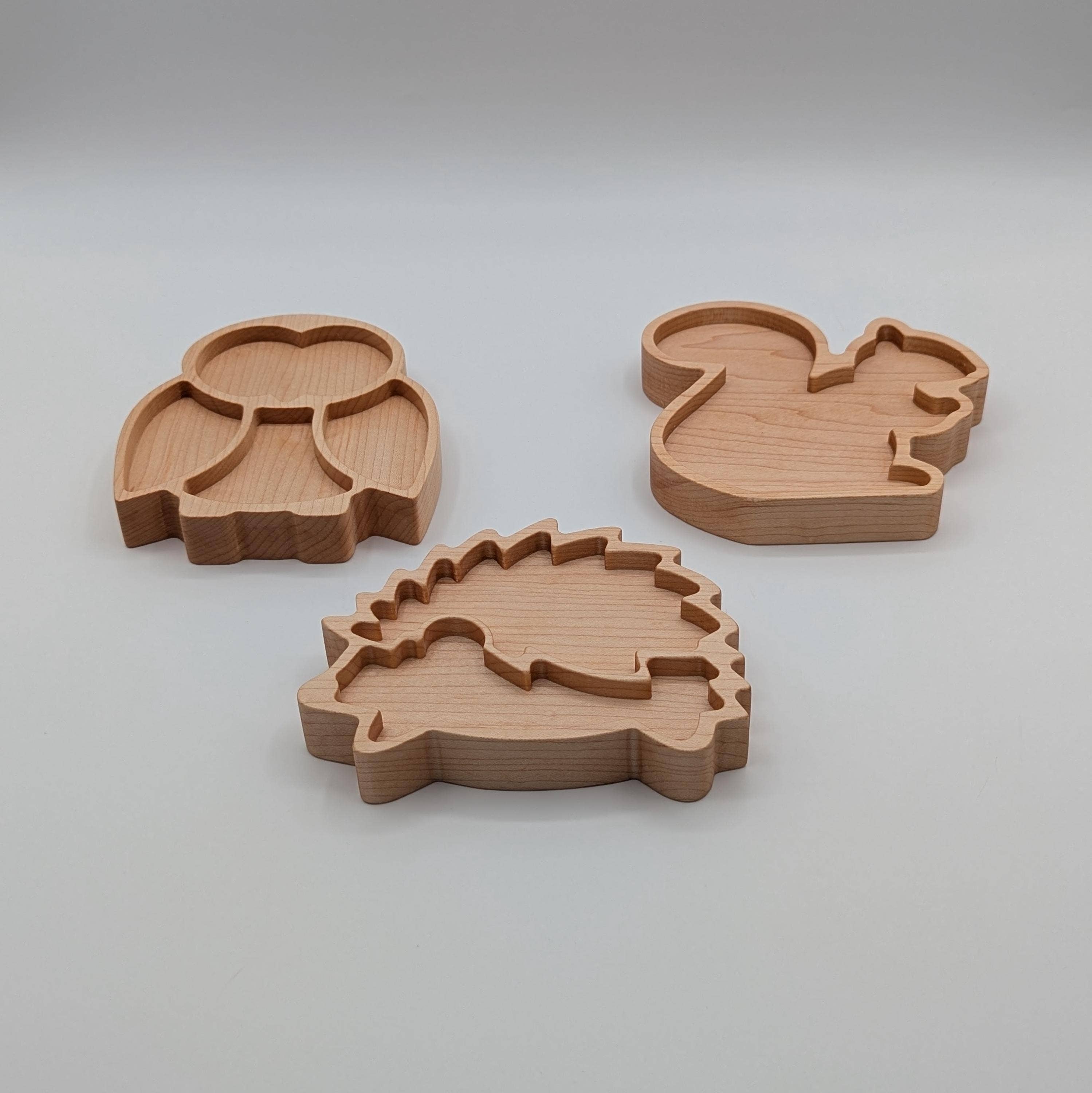 Carved Together Co – Brinquedo de madeira - Crianças por atacado – Tabuleiro Sensorial Mini Esquilo6