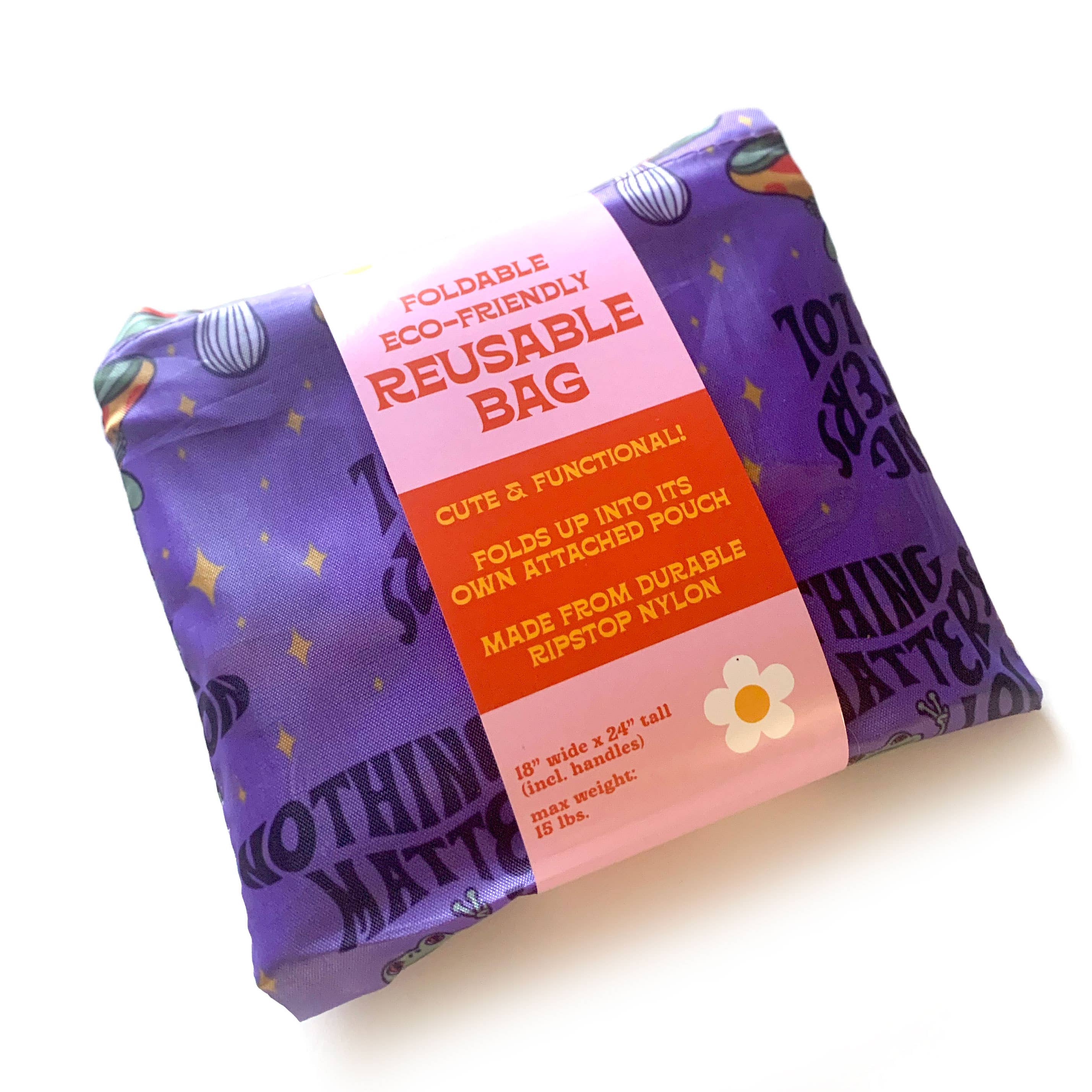 Krystan Saint Cat - Wholesale Grocery/Shopping Bag - Nothing Matters Frog Fold-Up Reusable Grocery Bag4