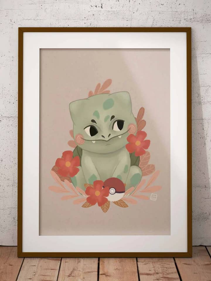 BULBASAUR ILLUSTRATION for wholesale by Mama Unicorno