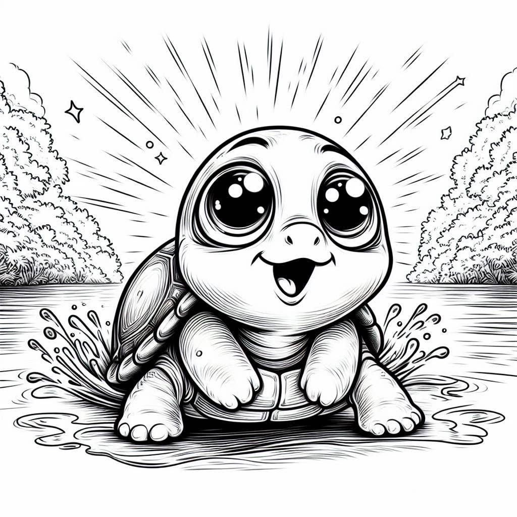 Mystical Monkey Toes - Vendita all'ingrosso Libro da colorare e attività - Adulti - Adorabili fogli da colorare con tartarughe e pastelli impilabili5