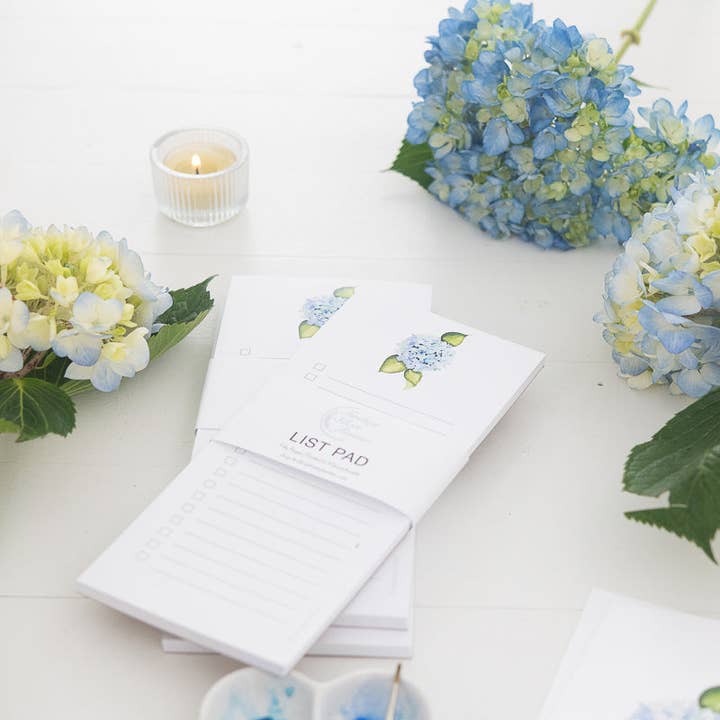 Finding Silver Pennies – wholesale Notepad – Hydrangea List Pad2