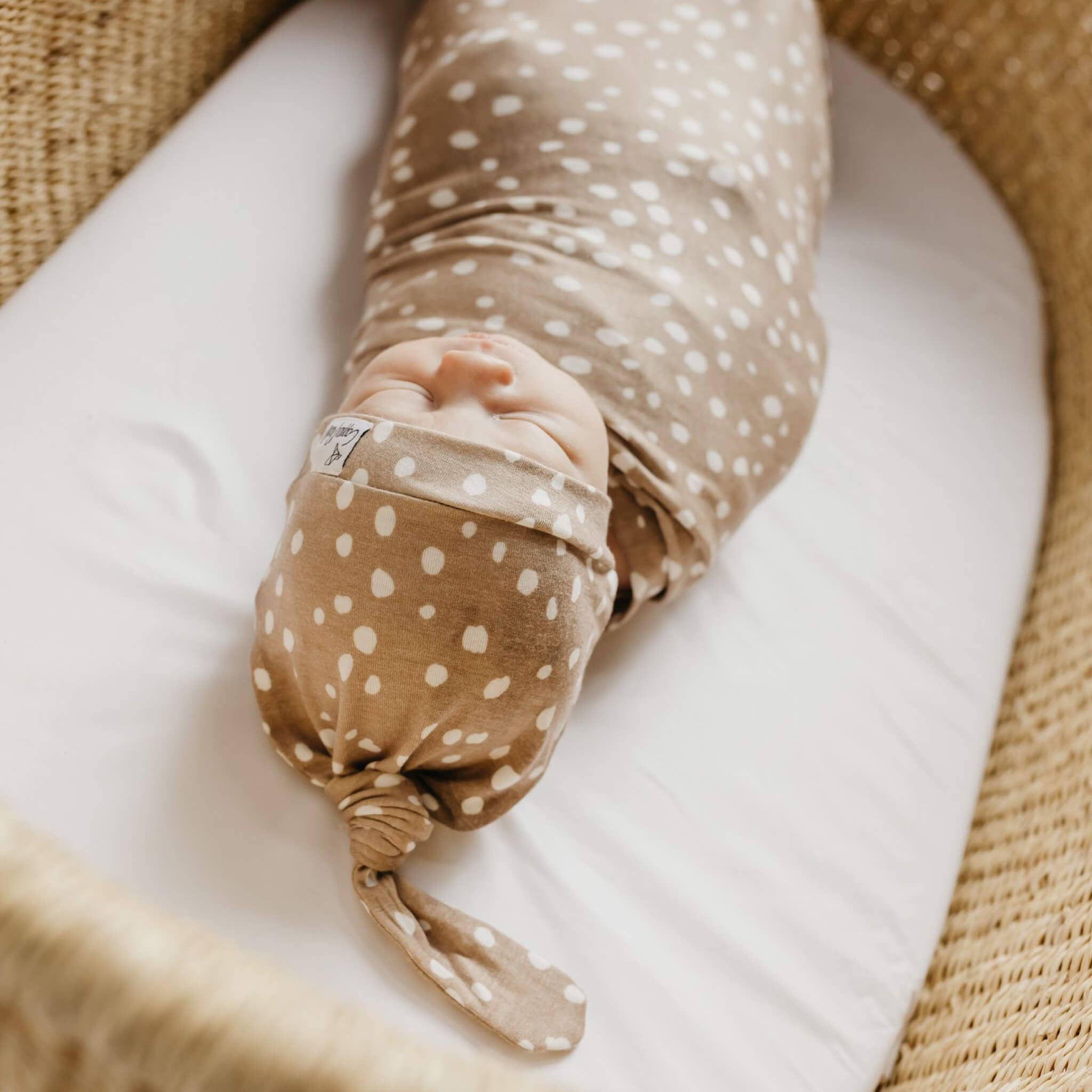 Copper Pearl - Wholesale Newborn/Knit Hat - Baby - Top Knot Hat - Fawn5