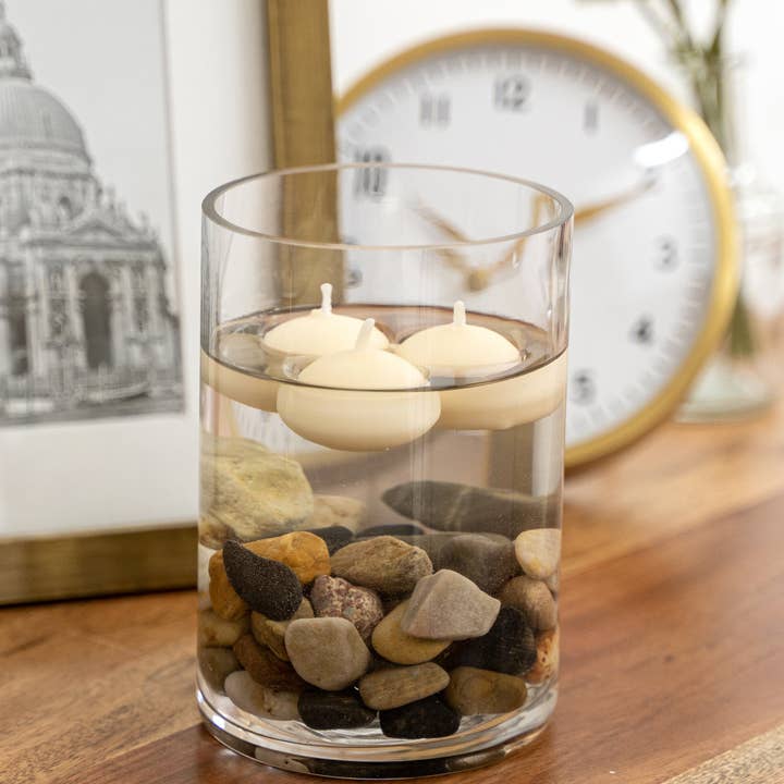 White 3 Inch Floating Candles - White- 4pc/pack for wholesale on Faire4