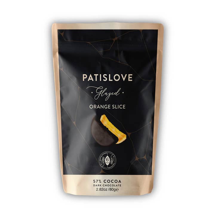 Patis Love Glazed Full Covered Dark Chocolate Orange Slice for wholesale by Choco Nova