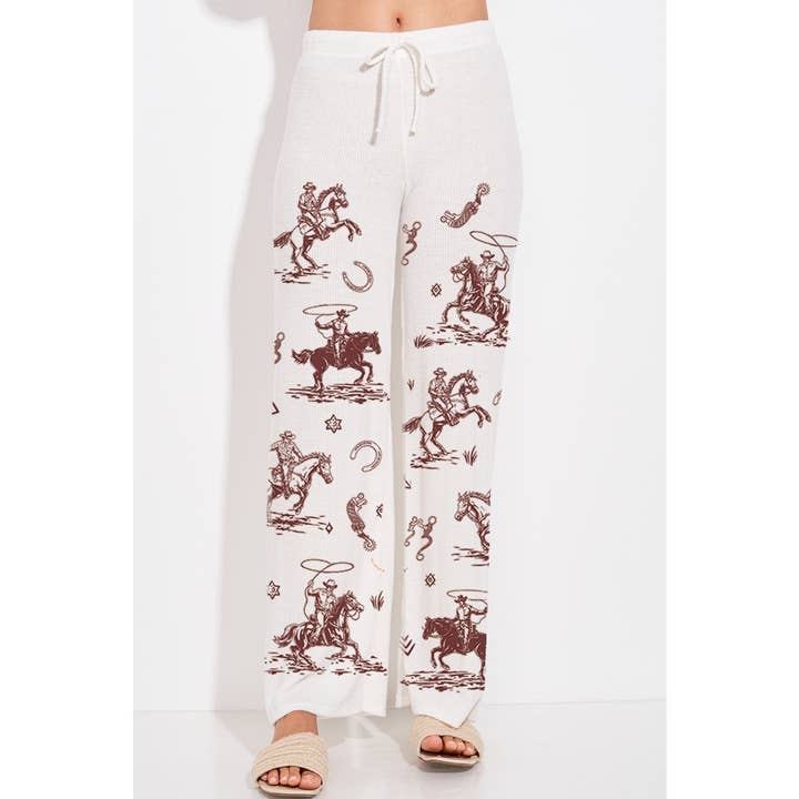 Phil Love - Venta al por mayor Conjunto de ropa cómoda - Mujer - Conjunto de ropa de salón con capucha y estampado de canalé Desert Cowgirl 15