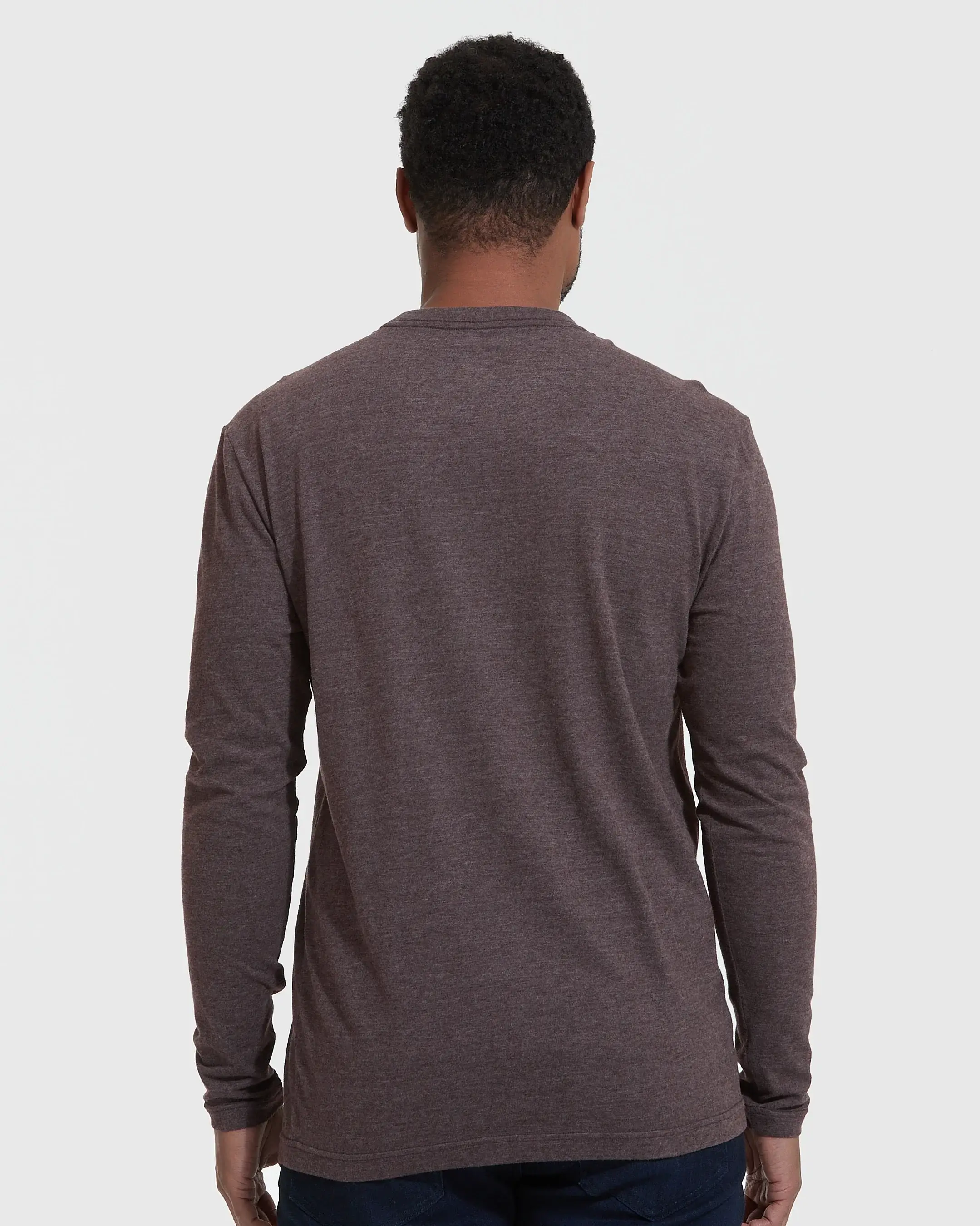 True Classic - Wholesale T-Shirt - Men's - Long Sleeve T-Shirt | Crew Neck | Heather Dark Oak3