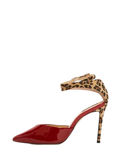 Lisa — Rotes Patent und Leopard für den Großhandel von Nina Armando