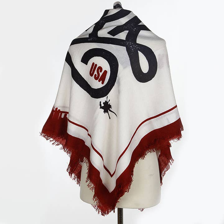 New York Letter Printed Scarf 7hca for wholesale by 3AM BY H&D ACCESSORIES