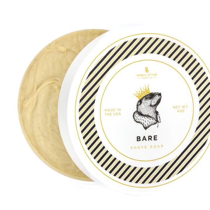 Noble Otter Soap Co. - Wholesale Shave Soap - Men's - Bare (Unscented) Shave Soap