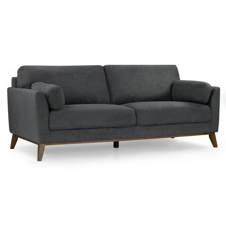Birre Dark Gray Micro Boucle Fabric Sofa with Wood Legs for wholesale by Glamour Home