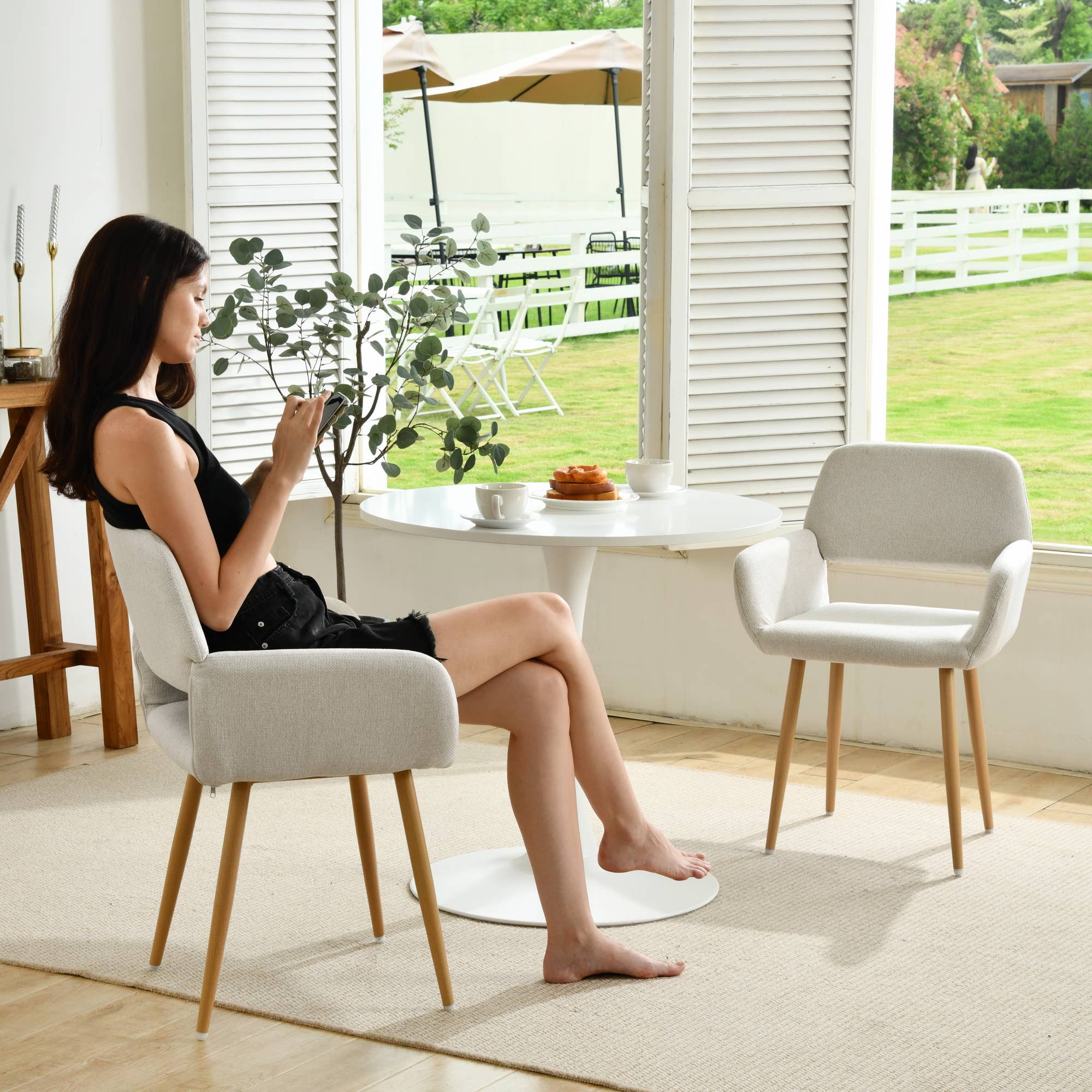 HOMYCASA DESIGN INC - Wholesale Side Table - Modern Round White Dining Table5