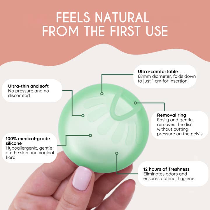 FEMIEKO GROUP SRL - Wholesale Menstrual Cup - Femi.Eko® Universal Menstrual Disc – Reusable, 50ml capacity2