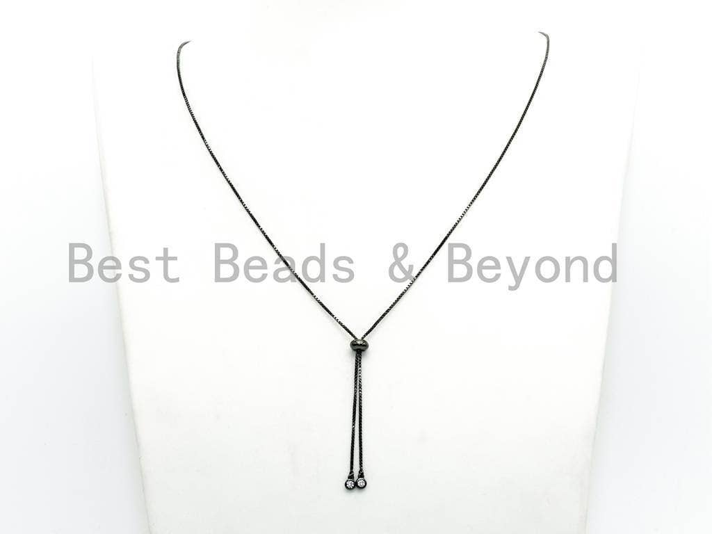 BestBeads&Beyond – wholesale Link & chain necklace – Sliding Adjustable Continuous Necklace Chain, 24"/32,Sku#P443