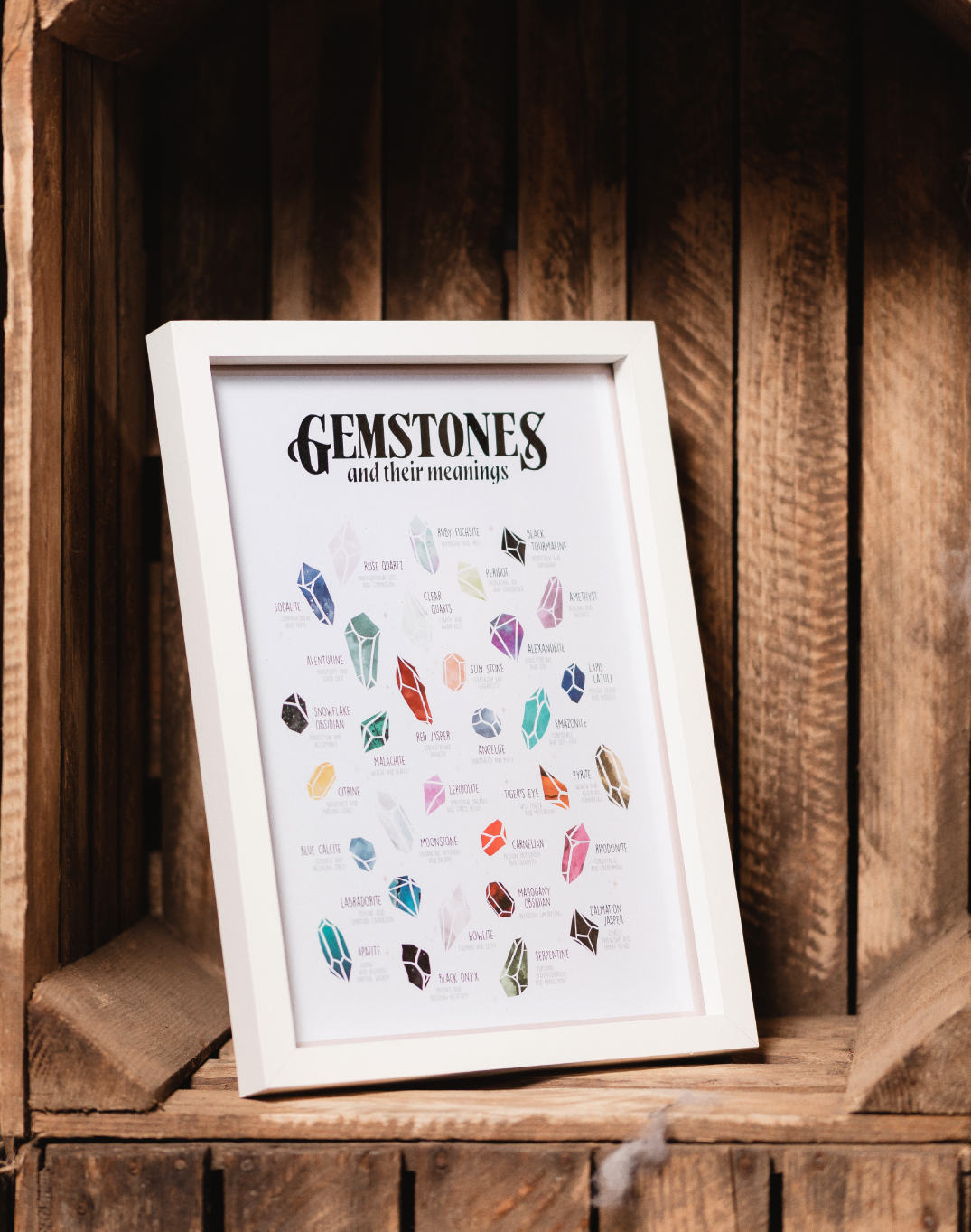 Inked Prints - Vendita all'ingrosso Stampa artistica - Kichona - Witchy Gemstones - Stampa artistica con cristalli curativi1