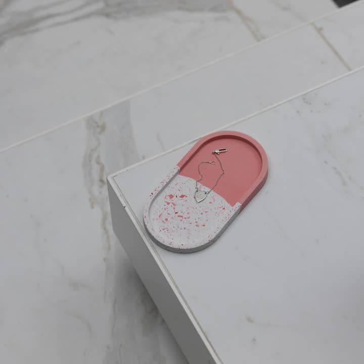 Luxe Home Decor Ltd - Wholesale Jewelry Dish - 4 Piece Trinket Set - Pink Split2