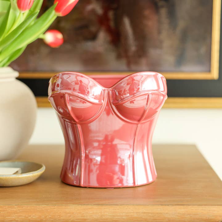 Flora Bunda Inc - Wholesale Vase - Ceramic Corset Planter3