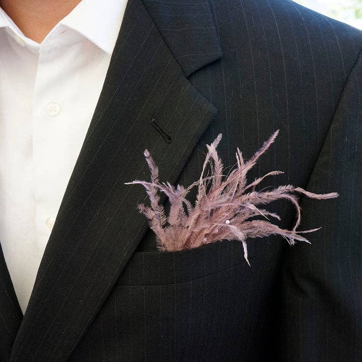 Zucker Feather Products - Wholesale Feathers - Feather Floral Pick w/Ostrich-Pearls - Amethyst3