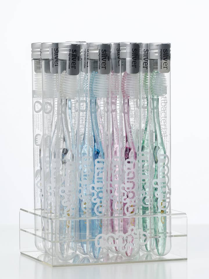 Lot de 12 brosses à dents argentées (couleurs mixtes) pour la vente par Nano-b