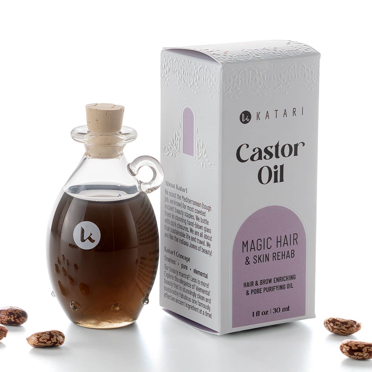 Katari Beauty - Wholesale Eyelash/Brow Serum - Black Castor Hair & Brow Oil 100% Cold-Pressed Oil