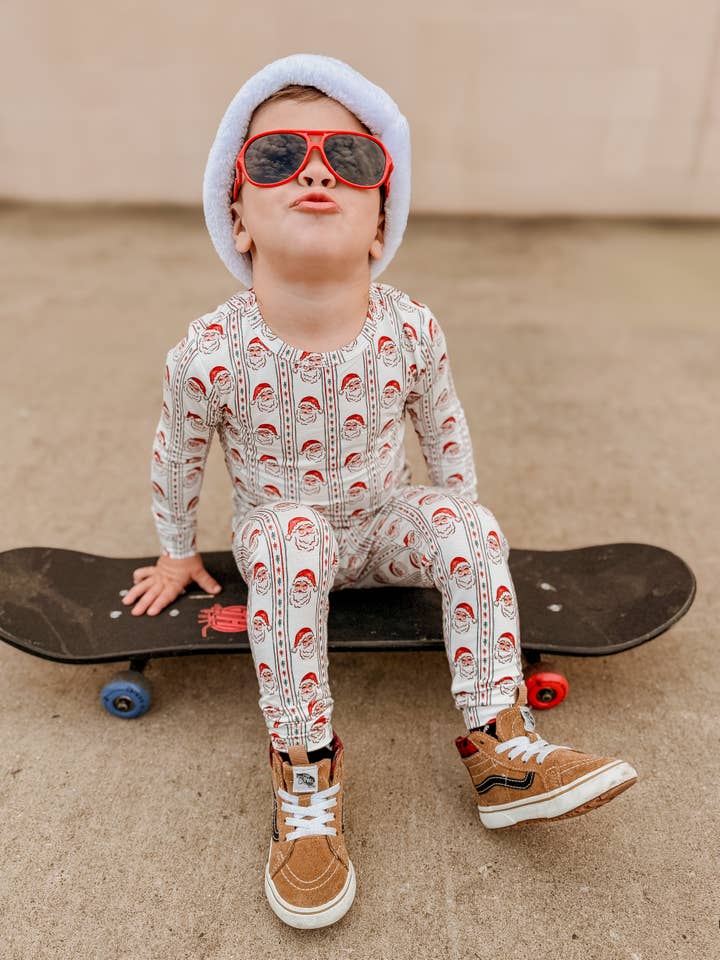 Little Joy Co. - Wholesale Sleepwear Set - Kids - Vintage Santa Bamboo Christmas Pajamas - 2pc Set6