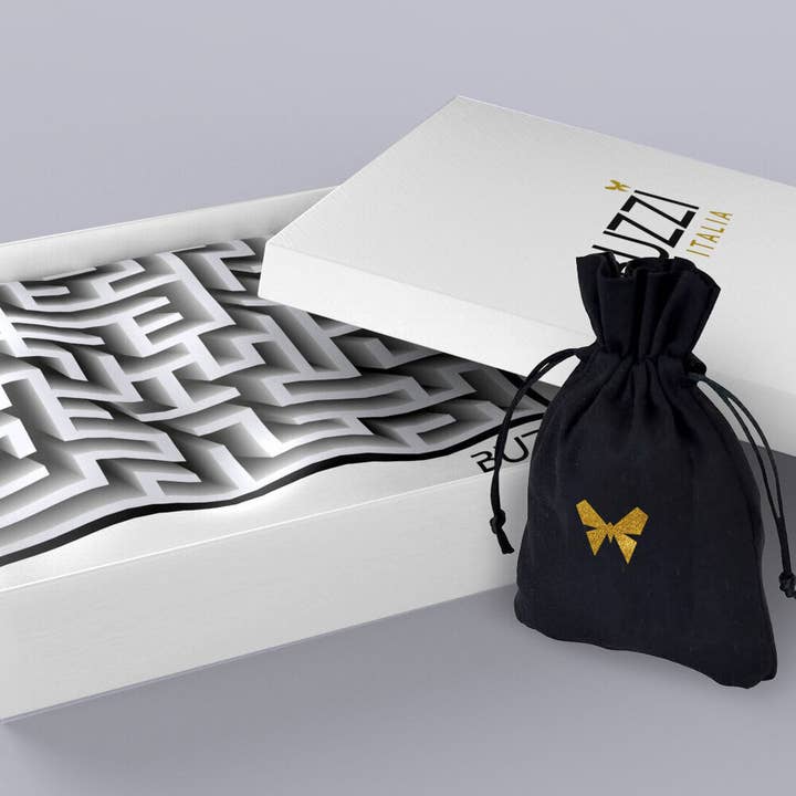 The Maze + Resin Scarf Ring Red for wholesale by Buzzi Italia