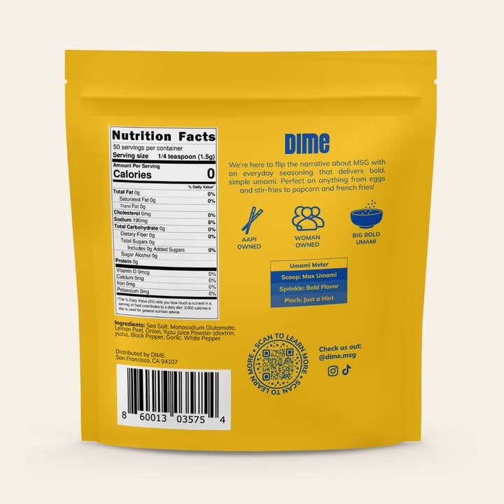 DIME - Wholesale Dried Spice Mix - DIME MSG Yuzu Lemon Pepper Everyday MSG Seasoning1