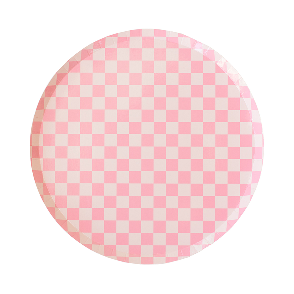 Jollity & Co. + Daydream Society - Wholesale Disposable Plate - Check It! Dessert Plates - 8 Pk. - 11 Color Options9