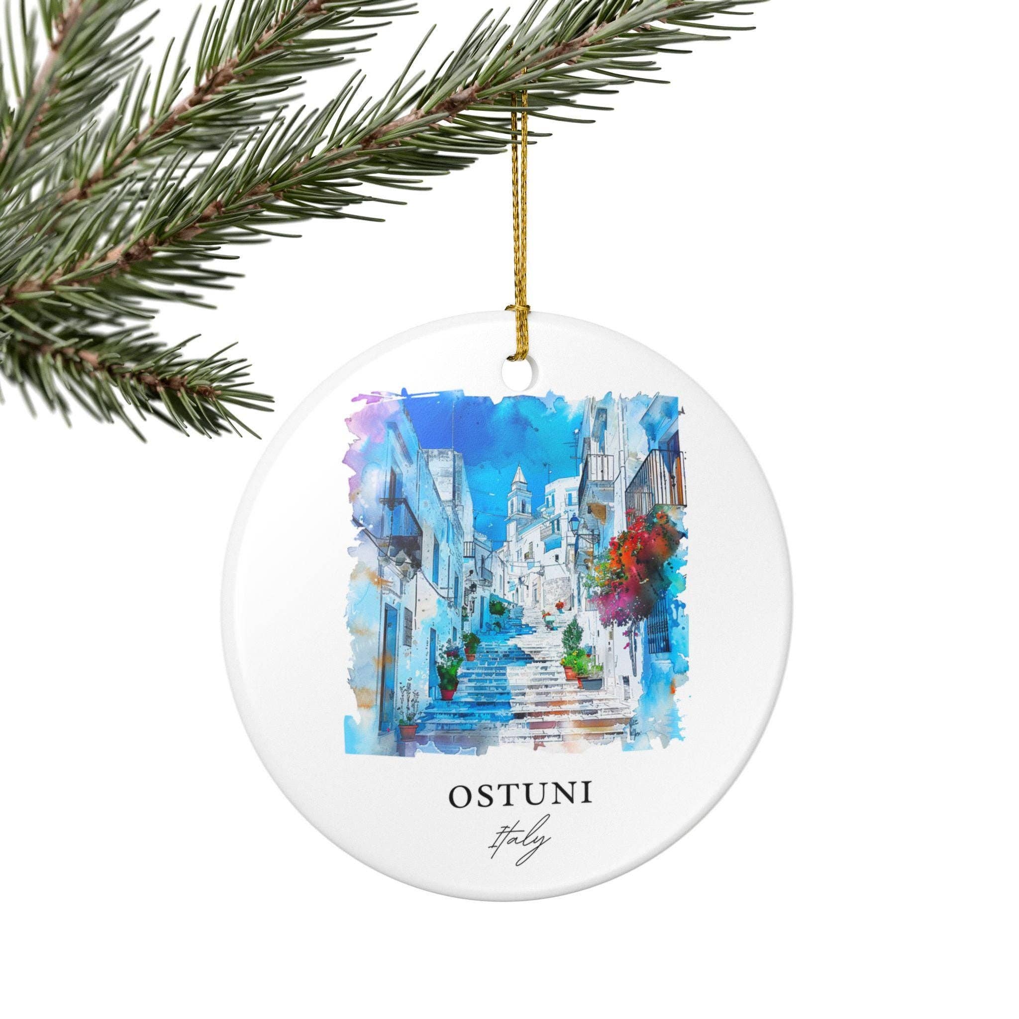 Premium Travel Art - Wholesale Ornament - Ostuni Italy Ornament: Unique Ostuni Souvenir, Ostuni Xmas Decor, and Authentic Ostuni Italy Gift4