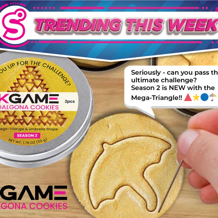 Showcase - Wholesale Cookie - KGAME Dalgona Cookies Mega Triangle & Umbrella Season 2 PDQ1