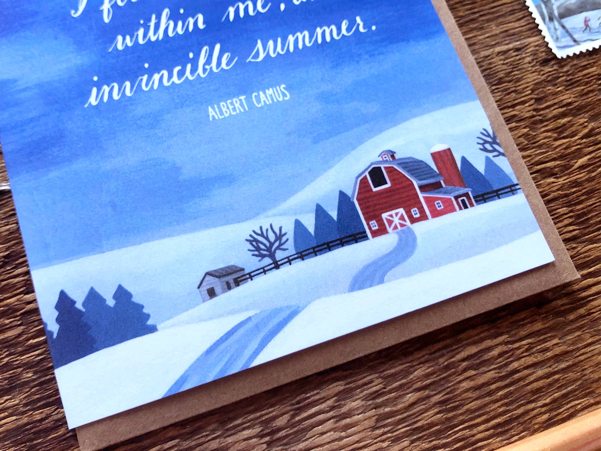 Noteworthy Paper & Press - Wholesale Season's Greetings Card - Camus Quote Card3