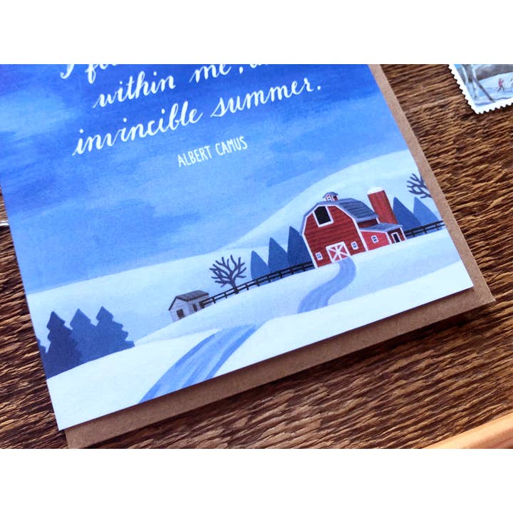Noteworthy Paper & Press - Wholesale Season's Greetings Card - Camus Quote Card3
