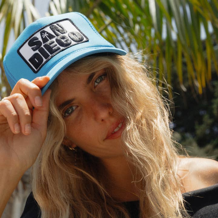 Local Beach - Wholesale Trucker Hat - Unisex - San Diego Palm Patch Trucker Hat1