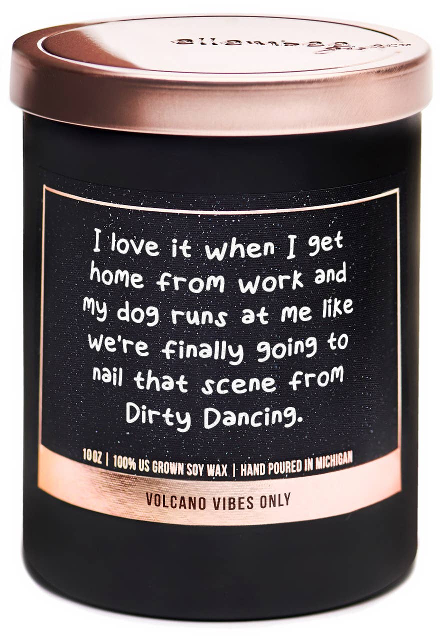 ellembee gift - Wholesale Jar/Filled Candle - My dogs runs at me like dirty dancing sassy soy candles