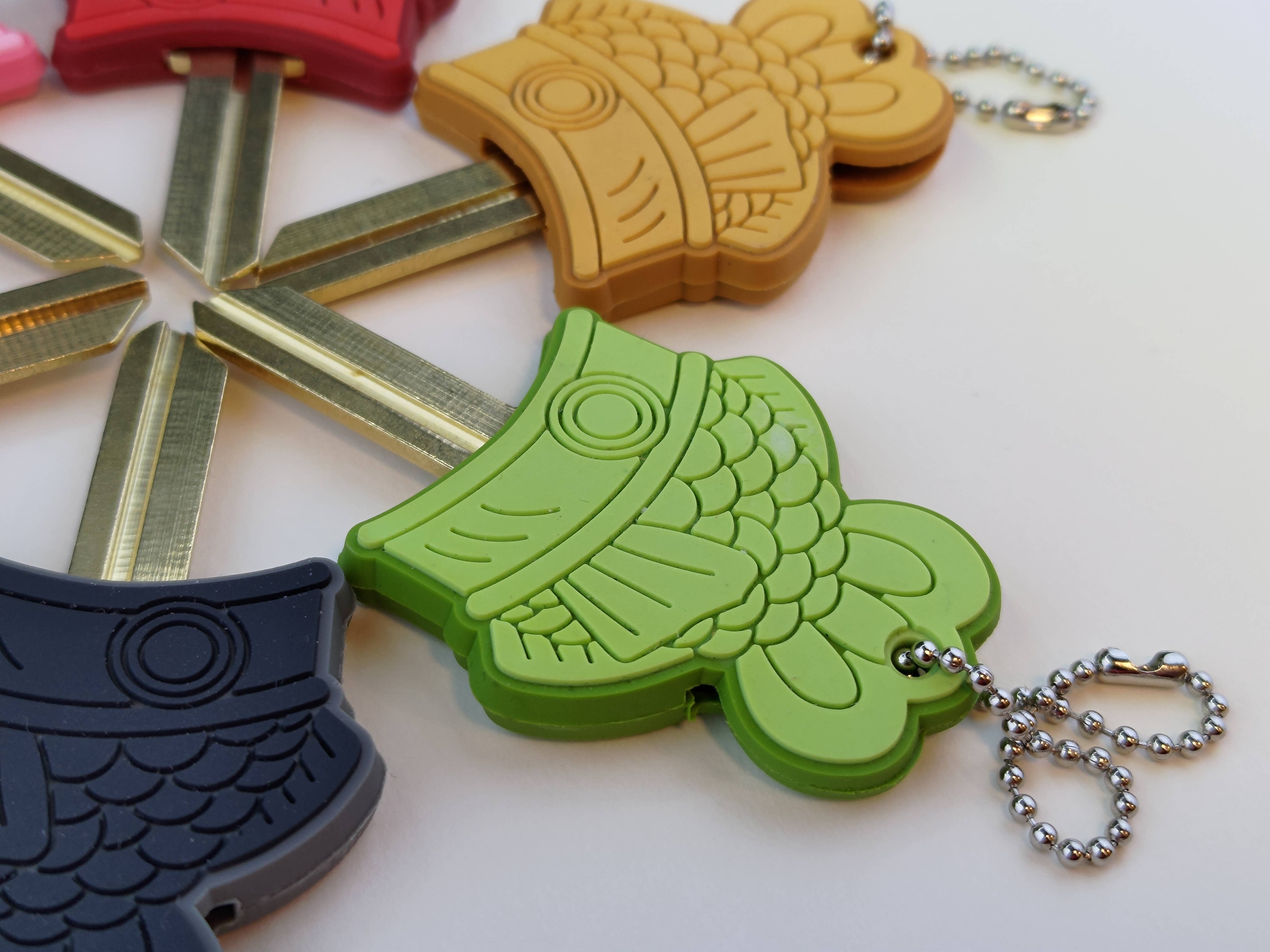 Opalescent Eel Illustration & Design - Wholesale Keychain - Unisex - Taiyakey Keycaps - Fish Shaped Key Covers1