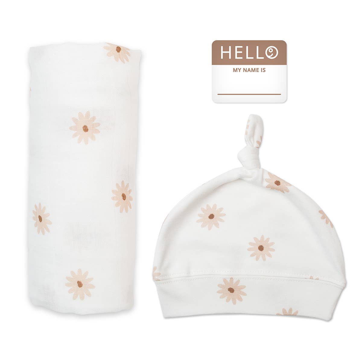 Lulujo Baby - Wholesale Swaddle Set - Baby - Hello World Newborn Set – Daisies1