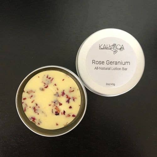 Rose Geranium Lotion Bar for wholesale by Kalveca