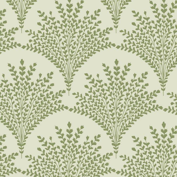 Bouquet of Leaves Wallpaper, Pastel Green Mural, Oversized Custom Size Wall Art, Non-Woven, Non-Adhesive, Modern Wall Paper, Removable for wholesale by Walloro Luxury Embossed Wallpaper
